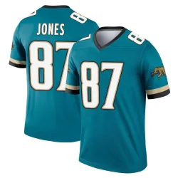 Men's J.J. Jones Jacksonville Jaguars No.87 Legend Prowler Throwback Jersey - Teal