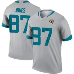 Men's J.J. Jones Jacksonville Jaguars No.87 Legend Silver Inverted Jersey