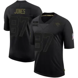 Men's J.J. Jones Jacksonville Jaguars No.87 Limited 2020 Salute To Service Jersey - Black