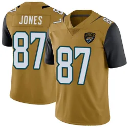 Men's J.J. Jones Jacksonville Jaguars No.87 Limited Color Rush Vapor Untouchable Jersey - Gold