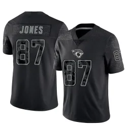 Men's J.J. Jones Jacksonville Jaguars No.87 Limited Reflective Jersey - Black