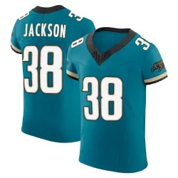 Men's Ja'Quinden Jackson Jacksonville Jaguars No.38 Elite Prowler Throwback Vapor F.U.S.E. Jersey - Teal