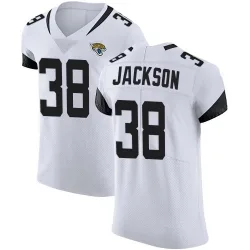 Men's Ja'Quinden Jackson Jacksonville Jaguars No.38 Elite Vapor Untouchable Road Jersey - White