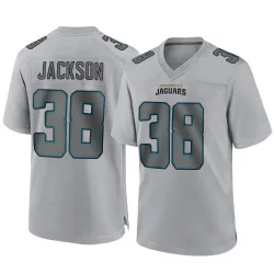 Men's Ja'Quinden Jackson Jacksonville Jaguars No.38 Game Atmosphere Fashion Jersey - Gray