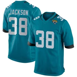 Men's Ja'Quinden Jackson Jacksonville Jaguars No.38 Game Jersey - Teal