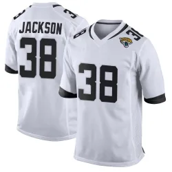 Men's Ja'Quinden Jackson Jacksonville Jaguars No.38 Game Jersey - White