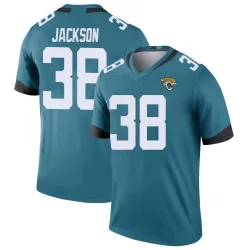 Men's Ja'Quinden Jackson Jacksonville Jaguars No.38 Legend Color Rush Jersey - Teal