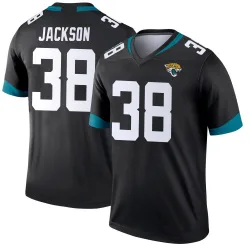Men's Ja'Quinden Jackson Jacksonville Jaguars No.38 Legend Jersey - Black