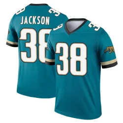 Men's Ja'Quinden Jackson Jacksonville Jaguars No.38 Legend Prowler Throwback Jersey - Teal