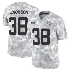 Men's Ja'Quinden Jackson Jacksonville Jaguars No.38 Limited 2024 Salute to Service Jersey - Arctic Camo