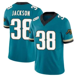 Men's Ja'Quinden Jackson Jacksonville Jaguars No.38 Limited Prowler Throwback Vapor F.U.S.E. Jersey - Teal