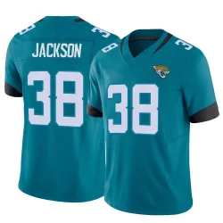Men's Ja'Quinden Jackson Jacksonville Jaguars No.38 Limited Vapor F.U.S.E. Jersey - Teal