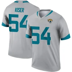 Men's Jack Kiser Jacksonville Jaguars No.54 Legend Silver Inverted Jersey