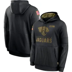 Men's Jacksonville Jaguars No. 2020 Salute to Service Sideline Performance Pullover Hoodie - Black