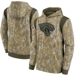 Men's Jacksonville Jaguars No. 2021 Salute to Service Therma Performance Pullover Hoodie - Camo