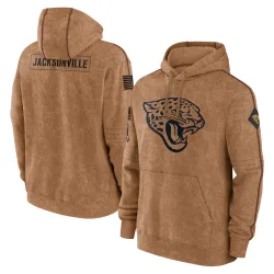 Men's Jacksonville Jaguars No. 2023 Salute to Service Club Pullover Hoodie - Brown