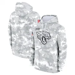 Men's Jacksonville Jaguars No. 2024 Salute to Service Club Fleece Pullover Hoodie - Arctic Camo