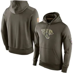 Men's Jacksonville Jaguars No. Salute to Service KO Performance Hoodie - Olive