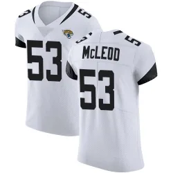 Men's Jalen McLeod Jacksonville Jaguars No.53 Elite Vapor Untouchable Road Jersey - White