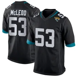 Men's Jalen McLeod Jacksonville Jaguars No.53 Game Jersey - Black