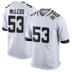 Men's Jalen McLeod Jacksonville Jaguars No.53 Game Jersey - White