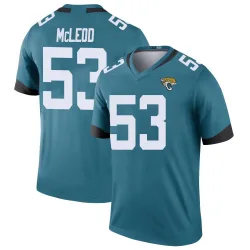 Men's Jalen McLeod Jacksonville Jaguars No.53 Legend Color Rush Jersey - Teal