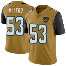 Men's Jalen McLeod Jacksonville Jaguars No.53 Limited Color Rush Vapor Untouchable Jersey - Gold