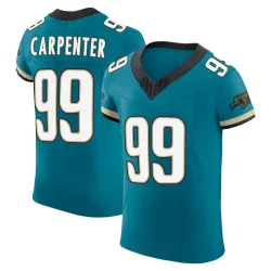 Men's James Carpenter Jacksonville Jaguars No.99 Elite Prowler Throwback Vapor F.U.S.E. Jersey - Teal