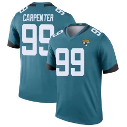 Men's James Carpenter Jacksonville Jaguars No.99 Legend Color Rush Jersey - Teal