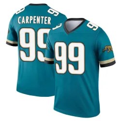 Men's James Carpenter Jacksonville Jaguars No.99 Legend Prowler Throwback Jersey - Teal