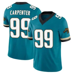 Men's James Carpenter Jacksonville Jaguars No.99 Limited Prowler Throwback Vapor F.U.S.E. Jersey - Teal