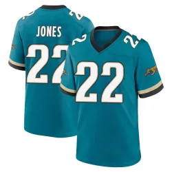 Men's Jarrian Jones Jacksonville Jaguars No.22 Game Prowler Throwback Jersey - Teal