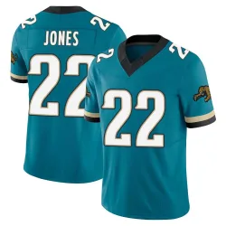 Men's Jarrian Jones Jacksonville Jaguars No.22 Limited Prowler Throwback Vapor F.U.S.E. Jersey - Teal
