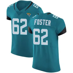 Men's Javon Foster Jacksonville Jaguars No.62 Elite Vapor Untouchable Alternate Jersey - Teal
