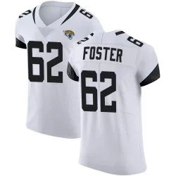 Men's Javon Foster Jacksonville Jaguars No.62 Elite Vapor Untouchable Road Jersey - White