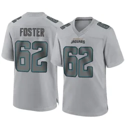 Men's Javon Foster Jacksonville Jaguars No.62 Game Atmosphere Fashion Jersey - Gray