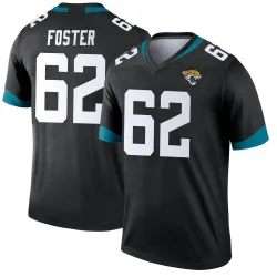 Men's Javon Foster Jacksonville Jaguars No.62 Legend Jersey - Black