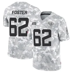 Men's Javon Foster Jacksonville Jaguars No.62 Limited 2024 Salute to Service Jersey - Arctic Camo
