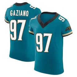 Men's Joe Gaziano Jacksonville Jaguars No.97 Elite Prowler Throwback Vapor F.U.S.E. Jersey - Teal