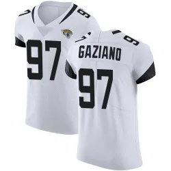 Men's Joe Gaziano Jacksonville Jaguars No.97 Elite Vapor Untouchable Road Jersey - White