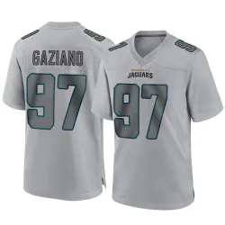 Men's Joe Gaziano Jacksonville Jaguars No.97 Game Atmosphere Fashion Jersey - Gray