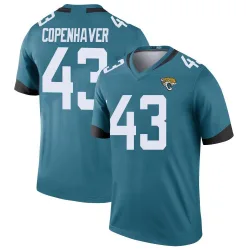 Men's John Copenhaver Jacksonville Jaguars No.43 Legend Color Rush Jersey - Teal