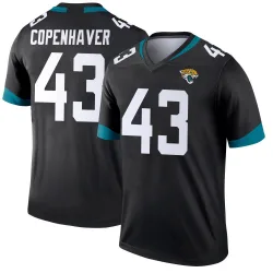 Men's John Copenhaver Jacksonville Jaguars No.43 Legend Jersey - Black