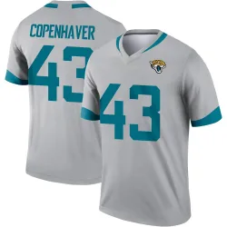 Men's John Copenhaver Jacksonville Jaguars No.43 Legend Silver Inverted Jersey