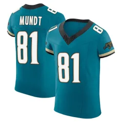 Men's Johnny Mundt Jacksonville Jaguars No.81 Elite Prowler Throwback Vapor F.U.S.E. Jersey - Teal