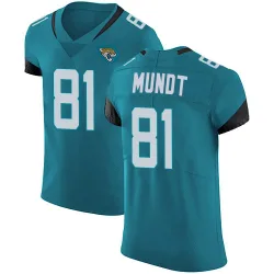 Men's Johnny Mundt Jacksonville Jaguars No.81 Elite Vapor Untouchable Alternate Jersey - Teal