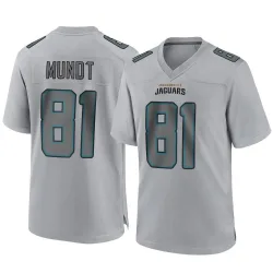 Men's Johnny Mundt Jacksonville Jaguars No.81 Game Atmosphere Fashion Jersey - Gray