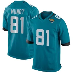 Men's Johnny Mundt Jacksonville Jaguars No.81 Game Jersey - Teal