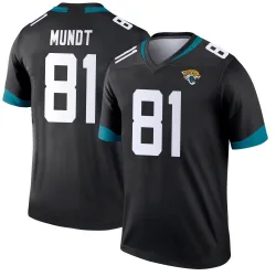 Men's Johnny Mundt Jacksonville Jaguars No.81 Legend Jersey - Black