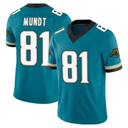 Men's Johnny Mundt Jacksonville Jaguars No.81 Limited Prowler Throwback Vapor F.U.S.E. Jersey - Teal